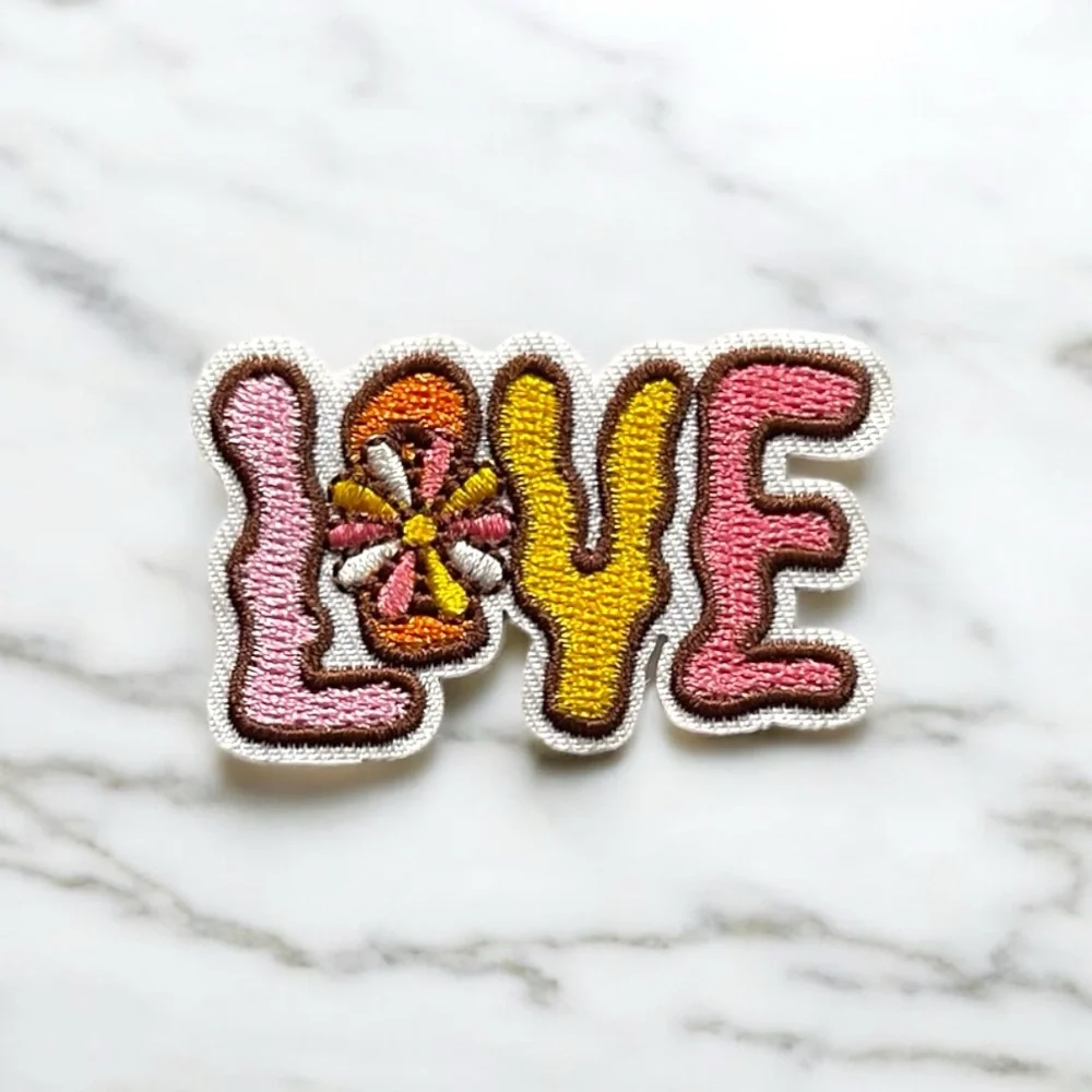Embroidered Floral LOVE Patch